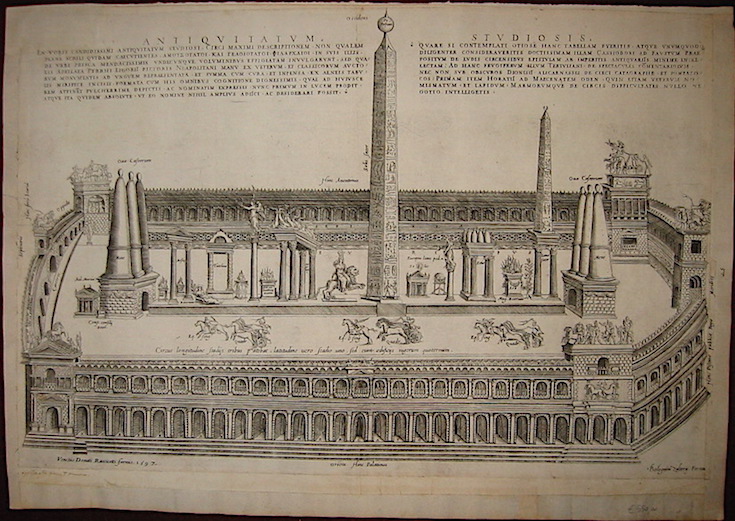 Anonimo (ed. Donato Rascicotti) Antiquitatum studiosis. En vobis candidissimi antiquitatum studiosi Circi Maximi descriptionem... 1597 Venezia 